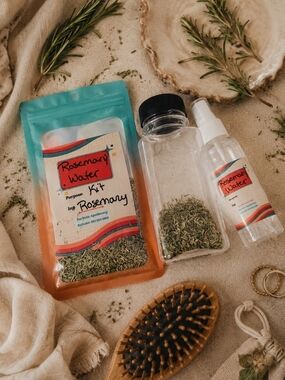 4/$15 Herbal Rosemary Water Kit W/ Clear Spray Bottle Hair And Scalp Support DIY